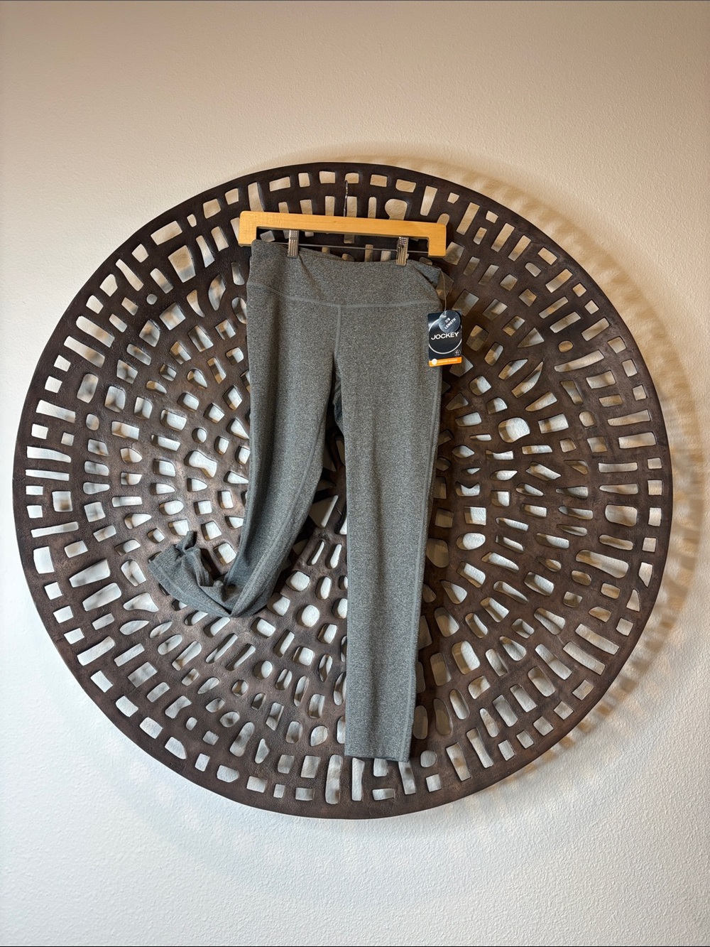 🩶 Jockey Heather Gray 7/8 Leggings Small NWT Stretch Wicking Activewear 🩶